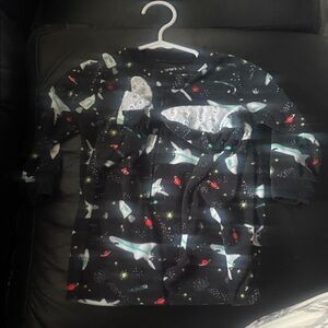 Carter's Black Pajama Set with Space Theme